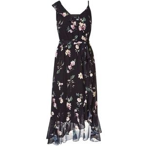 City Chic Captivate Dress in Black Floral